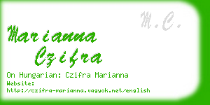 marianna czifra business card